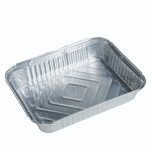 Forme copt dreptunghiulare 729L 222×172 mm/1250 cc, aluminiu,argintiu,100 buc/set,10 set/bax