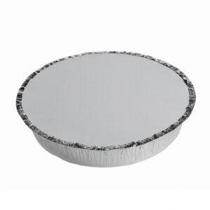 Capace pentru Forme copt 503L  D225 mm, carton laminat, argintiu+alb,100 buc/set,4 set/bax