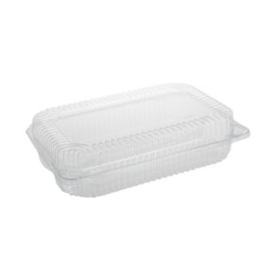 Caserole 800 cc 2 eclere cu capac atasat IT-532U, PET transparent,170X115 mm,50 buc,16 set/bax