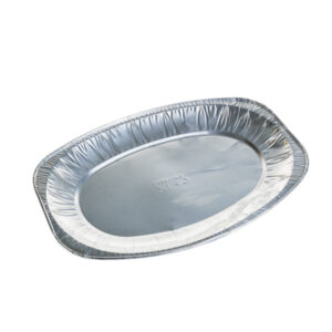 Platouri ovale 350G aluminiu 348×226 mm,10 buc, 26 set/bax