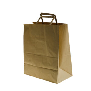 Pungi de hartie cu maner 25x30x14 cm, hartie , kraft,500 buc/bax