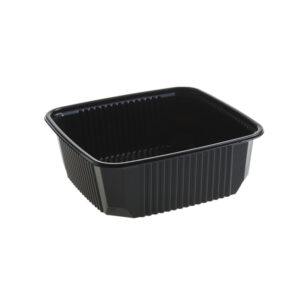 Caserole meniu 300 cc ,PP, negru , 115×115 mm,50 buc , 10set/bax