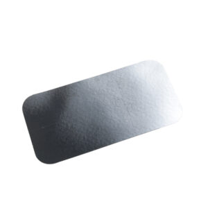 Capace pentru Forme copt 813L  192×102 mm, carton laminat, argintiu+alb,100 buc/set,10 set/bax