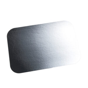 Capace pentru Tavi copt 164L 254X184 mm, carton laminat,argintiu+alb,100 buc/set,6 set/bax
