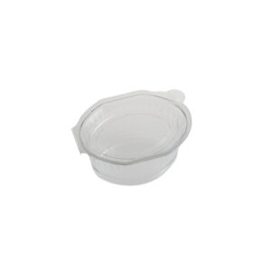 Sosiere ovale 80 cc cu capac atasat FT 209-80 , PET,transparent ,100 buc,30 set/bax