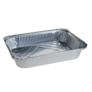 Tavi copt dreptunghiulare 902L 294×194 mm/2380 cc, aluminiu,argintiu,50 buc/set,10 set/bax