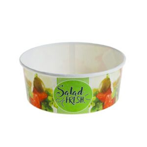 Caserole salata 1100 cc/30 oz, carton , color FRESH,D165 mm, 50 buc 12 set/bax