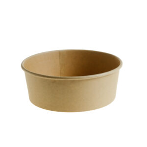 Caserole salata 1000 cc, carton,kraft ,D187 mm,600 buc/bax