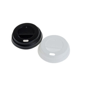 Capac plastic D62 mm,PS, alb/negru,100 buc,10 set/bax