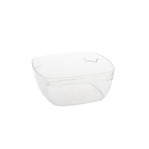 Bol patrat pentru desert 300 ml SB D11, PS,alb/transparent,110×110 mm,12 buc,24 set/bax