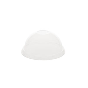 Capac bombat dome cu orificiu pentru pai  , PP , transparent, D95 mm ,100, buc,10set/bax
